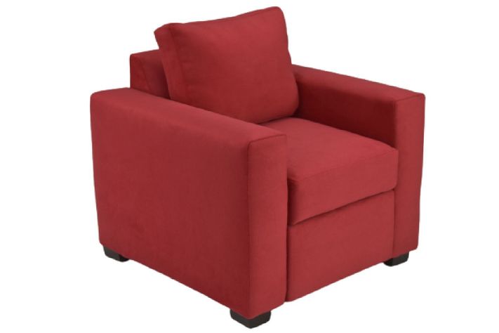 Sofá 1 Cuerpo Felpa Roja-3