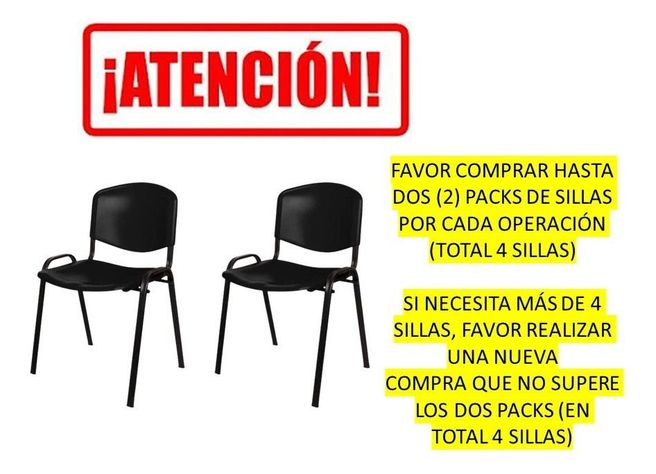 Pack 2 Sillas Visita Iso Cacino Recepción-2