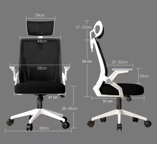 Silla de oficina ejecutiva Ergonomic Plus Gris-1