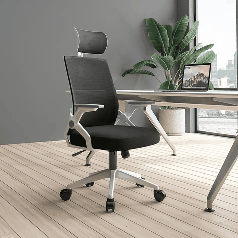 Silla de oficina ejecutiva Ergonomic Plus Blanco-4