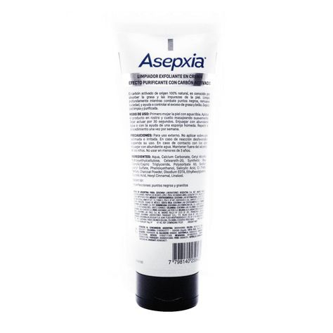 Asepxia Carbón Limpiador Líquido Exfoliante 120 Gr-1