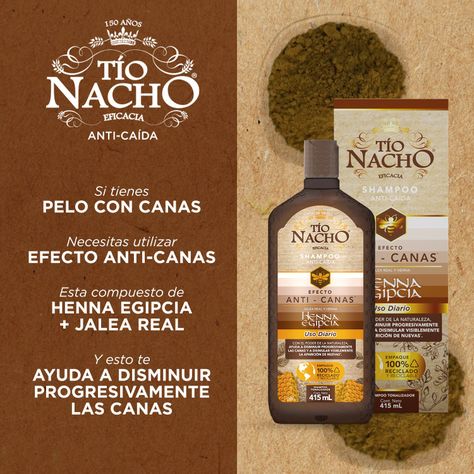 Pack Tío Nacho Anti Canas Shampoo + Acondicionador 415Ml C/U-4