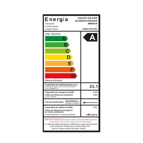 Aire Acondicionado Inverter 10000BTU Innova Frío-Calor -3