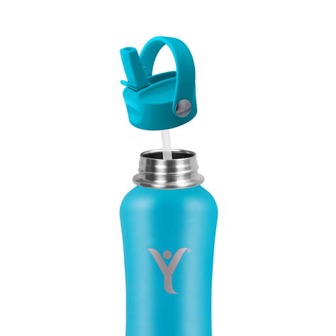 Tapa con bombilla para botellas color azul  473 ml y 621 ml-1