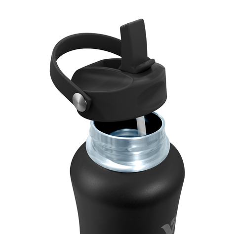 Tapa con bombilla para botellas color negro 1182 ml y 946 ml-1