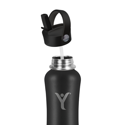 Tapa con bombilla para botellas color negro 473 ml y 621 ml-1