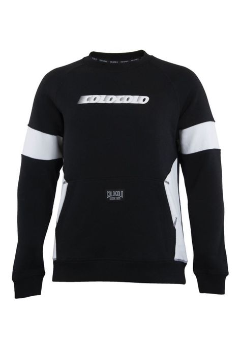      Poleron Colo Colo 2022 Urbano Negro Letras Producto Oficial-0