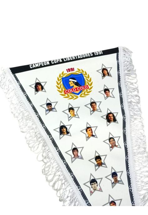 Banderín Colo Colo Plantel Campeón Libertadores 1991-1