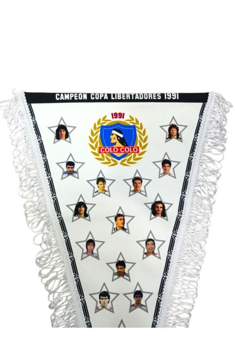 Banderín Colo Colo Plantel Campeón Libertadores 1991-2