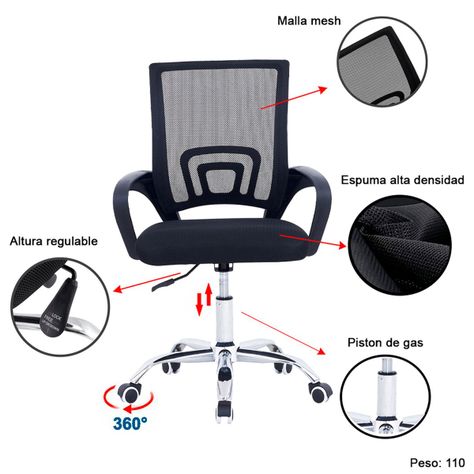 Silla Ejecutiva de Oficina PC Escritorio Giratoria Dallas-2