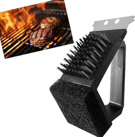 Cepillo Limpia Parrilla BBQ 3 en 1-3