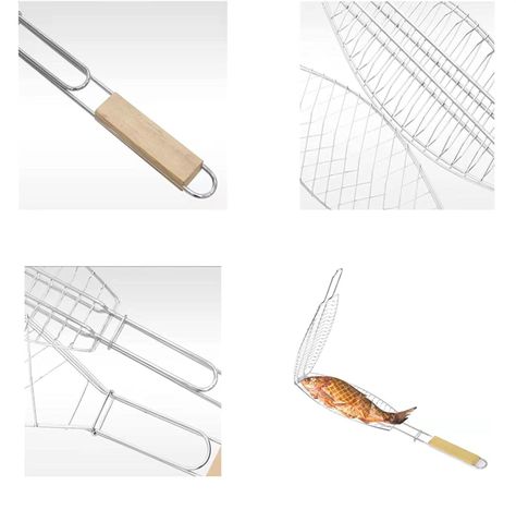 Rejilla para Asar Pescado Madera Stelen-1