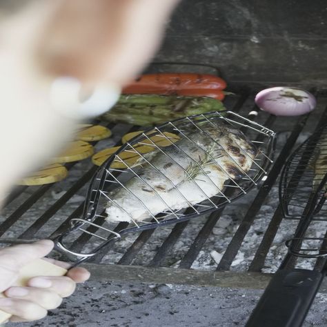 Rejilla para Asar Pescado Madera Stelen-4