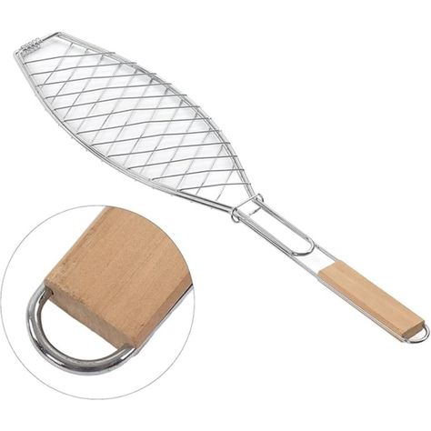 Rejilla para Asar Pescado Madera Stelen-8