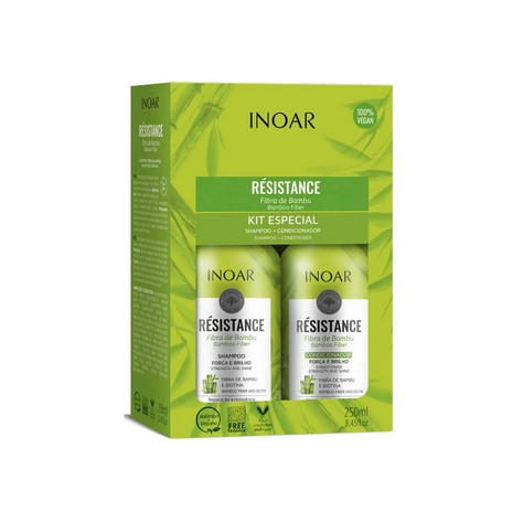 Pack INOAR Resistance Fibra de Bambu Shampoo + Acondicionador 250ml-0
