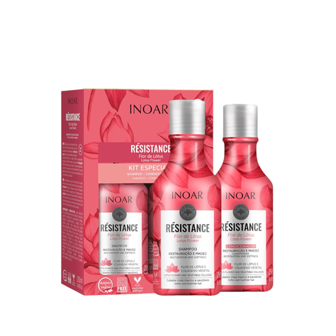 Pack INOAR Shampoo+Acondicionador Resistance Flor de Lótus 250ml-0