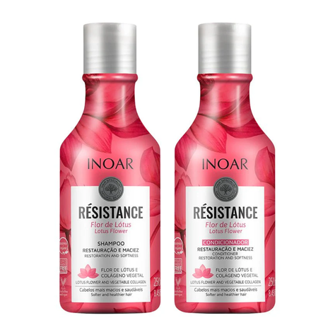 Pack INOAR Shampoo+Acondicionador Resistance Flor de Lótus 250ml-1