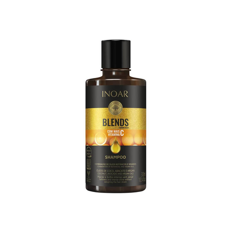 Shampoo Blends INOAR 300ml Vegano Vitamina C Brillo Hidrata-0