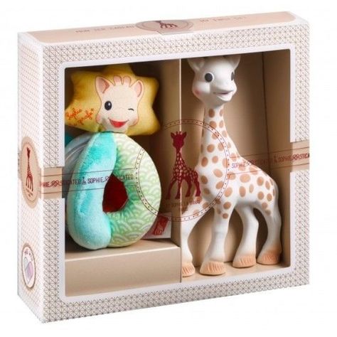 Set Sophie La Girafe + Sonajero Peluche-regalo Recién Nacido-0