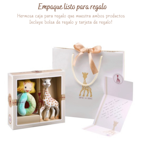 Set Sophie La Girafe + Sonajero Peluche-regalo Recién Nacido-2
