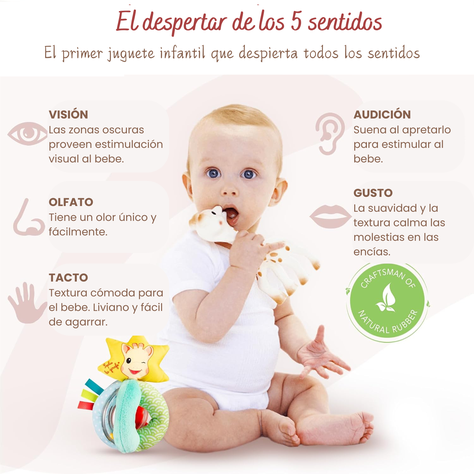 Set Sophie La Girafe + Sonajero Peluche-regalo Recién Nacido-4