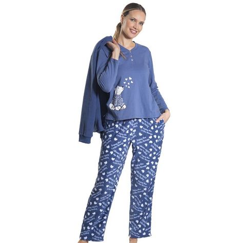 Pijama 3 piezas micropolar azul Art 241566-0