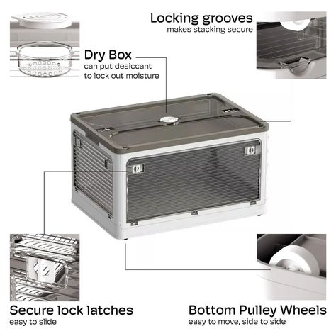 Caja Organizadora Apilable Y Plegable Mediana-4