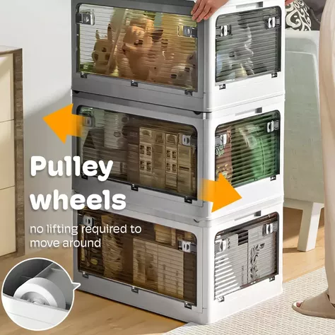 Caja Organizadora Apilable Y Plegable Grande-3