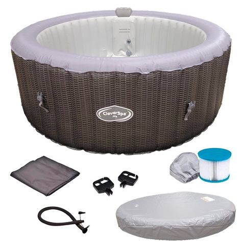 Jacuzzi Inflable Rattan 8340- Gris  4 personas -0