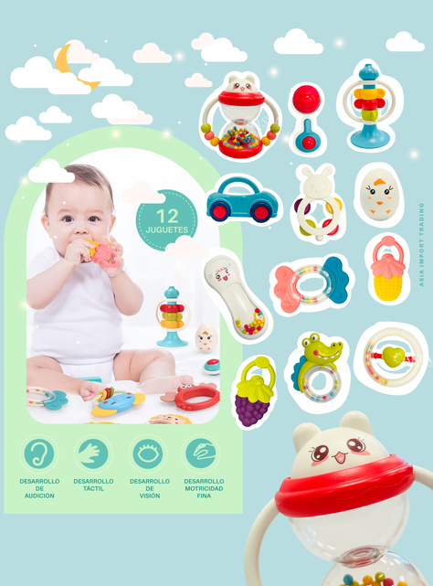 Set 12 Juguetes para Bebe-1