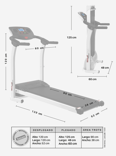 Trotadora TREADMILL II Blanca-3