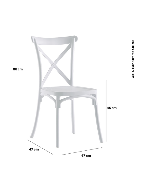 Silla Blanca con Respaldo Cruzado-1