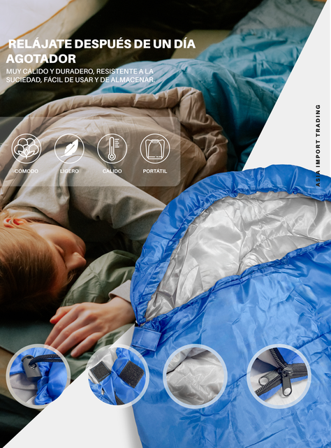 Saco de Dormir Extendible color Azul-1
