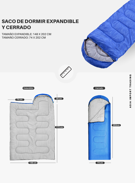 Saco de Dormir Extendible color Azul-3