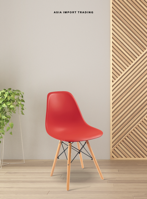 Silla estilo moderno Roja-1