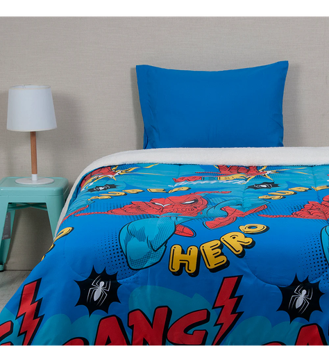 Plumón Infantil Sherpa  ¡Perfecto para Noches Frías! Spiderman-2