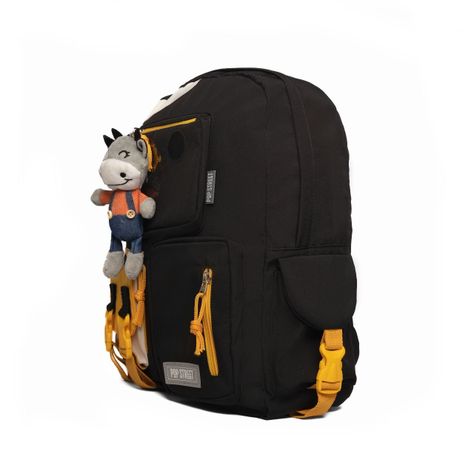 Mochila Urbana Pop Street - Diseño Bull Black-2