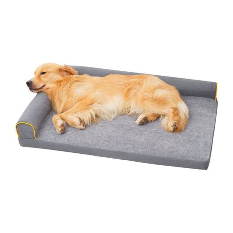 Cama Colchón Ortopédico para Perros 80x60cm Gris-0
