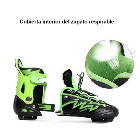 Patines LED Roller + Accesorios Rosado-4