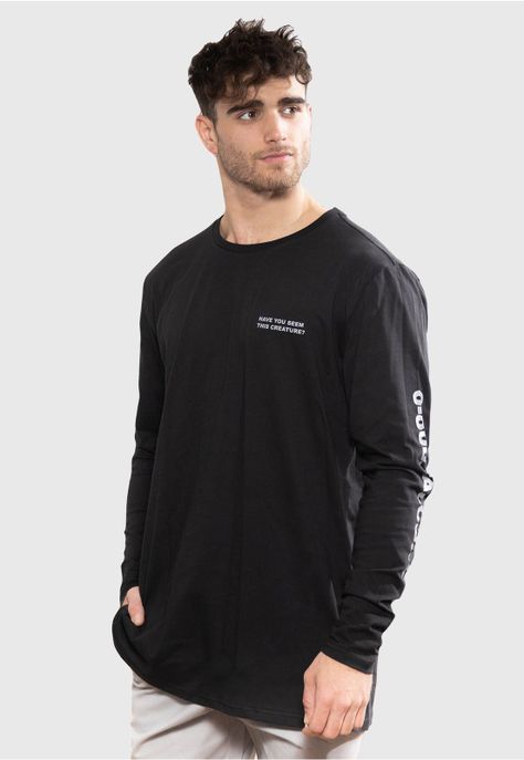 Polera Orgánica Manga Larga Lake Creature-1