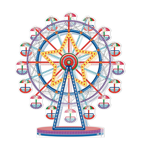Pintura diamante - Puzzle Rueda de Chicago-0
