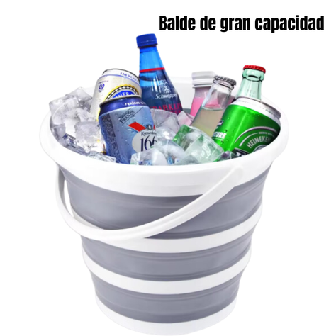 Balde Plegable Portátil Para Jardín Limpieza Hogar-3