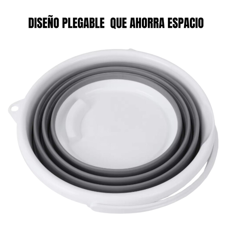 Balde Plegable Portátil Para Jardín Limpieza Hogar-1