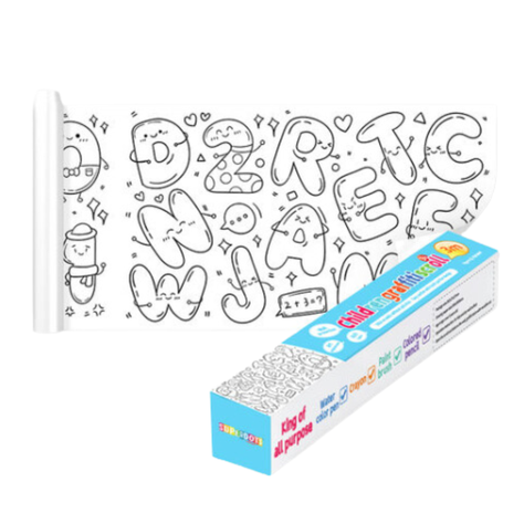 Rollo de dibujos para niños para colorear - Abecedario-0