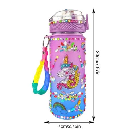Botella de Agua Diamond Painting - Unicornio-2