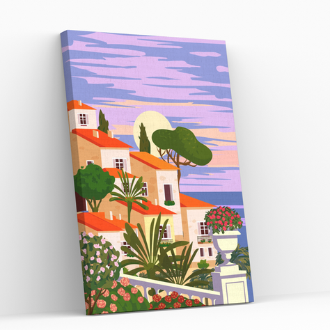 Pintura por números 25x35cm en bastidor Positano - Painting by number-0