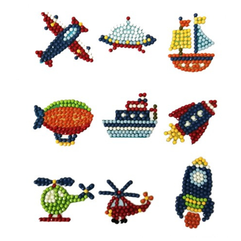 Kit Stickers pintura con diamantes - Ratoncito divertido y gatita kitty-0