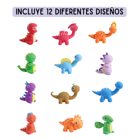 Arcilla Mágica Set x 12 Dinosaurios-2
