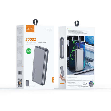 Power Bank Aluminio 20.000 mAh - Vidvie Original-5
