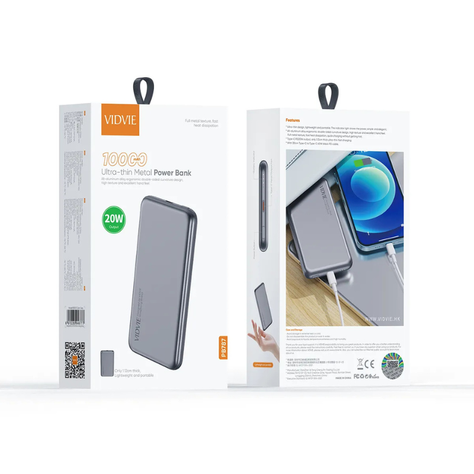 Power Bank Aluminio 10.000 mAh - Vidvie Original-3